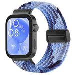 For Huawei Watch Fit 4 / Fit4 Pro / Fit3 Magnetic Buckle Loop Braid Watch Band(Ocean Blue)