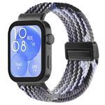 For Huawei Watch Fit 4 / Fit4 Pro / Fit3 Magnetic Buckle Loop Braid Watch Band(Dark Chocolate)