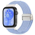 For Huawei Watch Fit 4 / Fit4 Pro / Fit3 Magnetic Buckle Loop Braid Watch Band(Fog Blue)