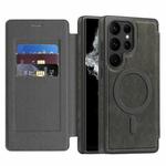 For Samsung Galaxy S22 Ultra 5G Linton MagSafe Leather Phone Case(Grey)