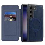 For Samsung Galaxy S23 5G Linton MagSafe Leather Phone Case(Blue)