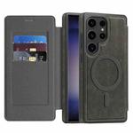 For Samsung Galaxy S23 Ultra 5G Linton MagSafe Leather Phone Case(Grey)