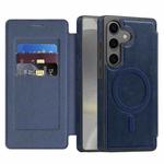 For Samsung Galaxy S24 5G Linton MagSafe Leather Phone Case(Blue)