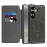 For Samsung Galaxy S24 5G Linton MagSafe Leather Phone Case(Grey)