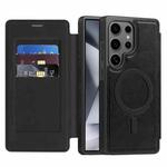 For Samsung Galaxy S24 Ultra 5G Linton MagSafe Leather Phone Case(Black)