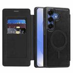 For Samsung Galaxy S25+ 5G Linton MagSafe Leather Phone Case(Black)