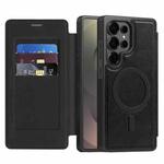For Samsung Galaxy S25 Ultra 5G Linton MagSafe Leather Phone Case(Black)