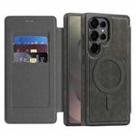 For Samsung Galaxy S25 Ultra 5G Linton MagSafe Leather Phone Case(Grey)