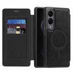 For Samsung Galaxy S25 Edge 5G Linton MagSafe Leather Phone Case(Black)
