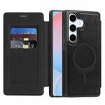 For Samsung Galaxy S24 FE 5G Linton MagSafe Leather Phone Case(Black)