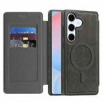 For Samsung Galaxy S24 FE 5G Linton MagSafe Leather Phone Case(Grey)