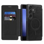 For Samsung Galaxy S23 FE 5G Linton MagSafe Leather Phone Case(Black)