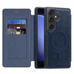 For Samsung Galaxy S23 FE 5G Linton MagSafe Leather Phone Case(Blue)