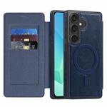 For Samsung Galaxy A16 5G Linton MagSafe Leather Phone Case(Blue)