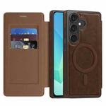 For Samsung Galaxy A16 5G Linton MagSafe Leather Phone Case(Coffee)