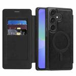 For Samsung Galaxy A36 5G Linton MagSafe Leather Phone Case(Black)