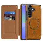 For Samsung Galaxy A36 5G Linton MagSafe Leather Phone Case(Brown)