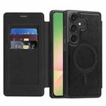 For Samsung Galaxy A56 5G Linton MagSafe Leather Phone Case(Black)