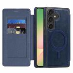 For Samsung Galaxy A56 5G Linton MagSafe Leather Phone Case(Blue)