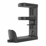 XWJ-EJJ01 360 Degree Rotatable Under Desk Storage Bracket Gaming Headset Holder(Black)