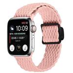 For Apple Watch 46mm / 49mm / 45mm / 44mm Magnetic Buckle Woven Stretch Watch Band(Pink)