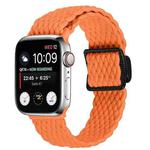 For Apple Watch 42mm / 41mm / 40mm / 38mm Magnetic Buckle Woven Stretch Watch Band(Orange)
