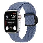 For Apple Watch 42mm / 41mm / 40mm / 38mm Magnetic Buckle Woven Stretch Watch Band(Gray Blue)