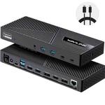 WAVLINK UG63PD25 15 in 1 DisplayLink Docking Station Support Triple Display 130W Power-in(AU Plug)