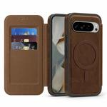 For Google Pixel 10 Linton MagSafe Leather Phone Case(Coffee)