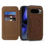 For Google Pixel 10 Pro Linton MagSafe Leather Phone Case(Coffee)