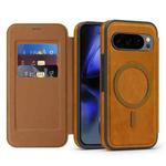 For Google Pixel 10 Pro Linton MagSafe Leather Phone Case(Brown)