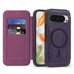 For Google Pixel 10 Pro XL Linton MagSafe Leather Phone Case(Purple)