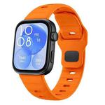 For Huawei Watch Fit 4 / Fit 4 Pro / Fit 3 Wave Reverse Buckle Silicone Watch Band(Orange)