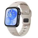 For Huawei Watch Fit 4 / Fit 4 Pro / Fit 3 Wave Reverse Buckle Silicone Watch Band(Starlight)