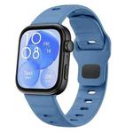 For Huawei Watch Fit 4 / Fit 4 Pro / Fit 3 Wave Reverse Buckle Silicone Watch Band(Blue)