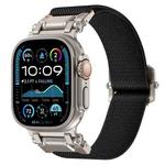 For Apple Watch 46mm / 49mm / 45mm / 44mm Explorer Polyester Nylon Watch Band(Titanium Black)