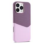 For iPhone 16 Pro Max Kalebol Cloth Textue Stitching Card Slot Magnetic Phone Case(Pink)