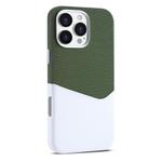 For iPhone 16 Pro Max Kalebol Cloth Textue Stitching Card Slot Magnetic Phone Case(Green)