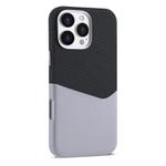 For iPhone 16 Pro Kalebol Cloth Textue Stitching Card Slot Magnetic Phone Case(Gray)