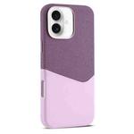 For iPhone 16 Plus Kalebol Cloth Textue Stitching Card Slot Magnetic Phone Case(Pink)