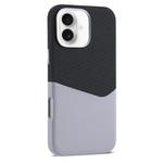 For iPhone 16 Plus Kalebol Cloth Textue Stitching Card Slot Magnetic Phone Case(Gray)