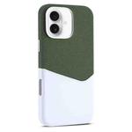 For iPhone 16 Plus Kalebol Cloth Textue Stitching Card Slot Magnetic Phone Case(Green)