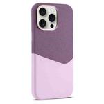 For iPhone 15 Pro Max Kalebol Cloth Textue Stitching Card Slot Magnetic Phone Case(Pink)