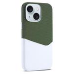 For iPhone 15 Kalebol Cloth Textue Stitching Card Slot Magnetic Phone Case(Green)