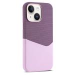 For iPhone 14 Kalebol Cloth Textue Stitching Card Slot Magnetic Phone Case(Pink)