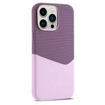 For iPhone 13 Pro Max Kalebol Cloth Textue Stitching Card Slot Magnetic Phone Case(Pink)