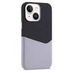 For iPhone 13 Kalebol Cloth Textue Stitching Card Slot Magnetic Phone Case(Gray)