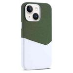 For iPhone 13 Kalebol Cloth Textue Stitching Card Slot Magnetic Phone Case(Green)