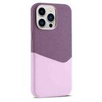 For iPhone 12 Pro Max Kalebol Cloth Textue Stitching Card Slot Magnetic Phone Case(Pink)