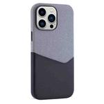For iPhone 12 Pro Kalebol Cloth Textue Stitching Card Slot Magnetic Phone Case(Black)
